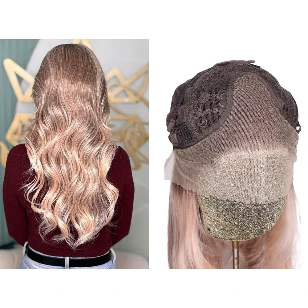 CSC - Aria Scandi Apricot Petite - Chelsey Smith Crowns Pink Blonde NWT New Wig